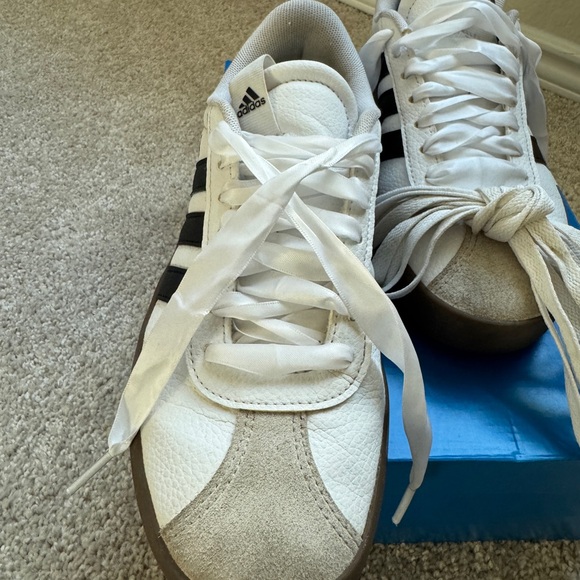 Adidas Court Samba White Gum Sole Sneakers - Picture 7 of 7